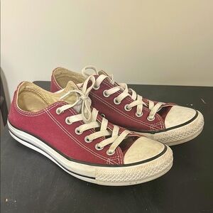 Red Converse sneakers